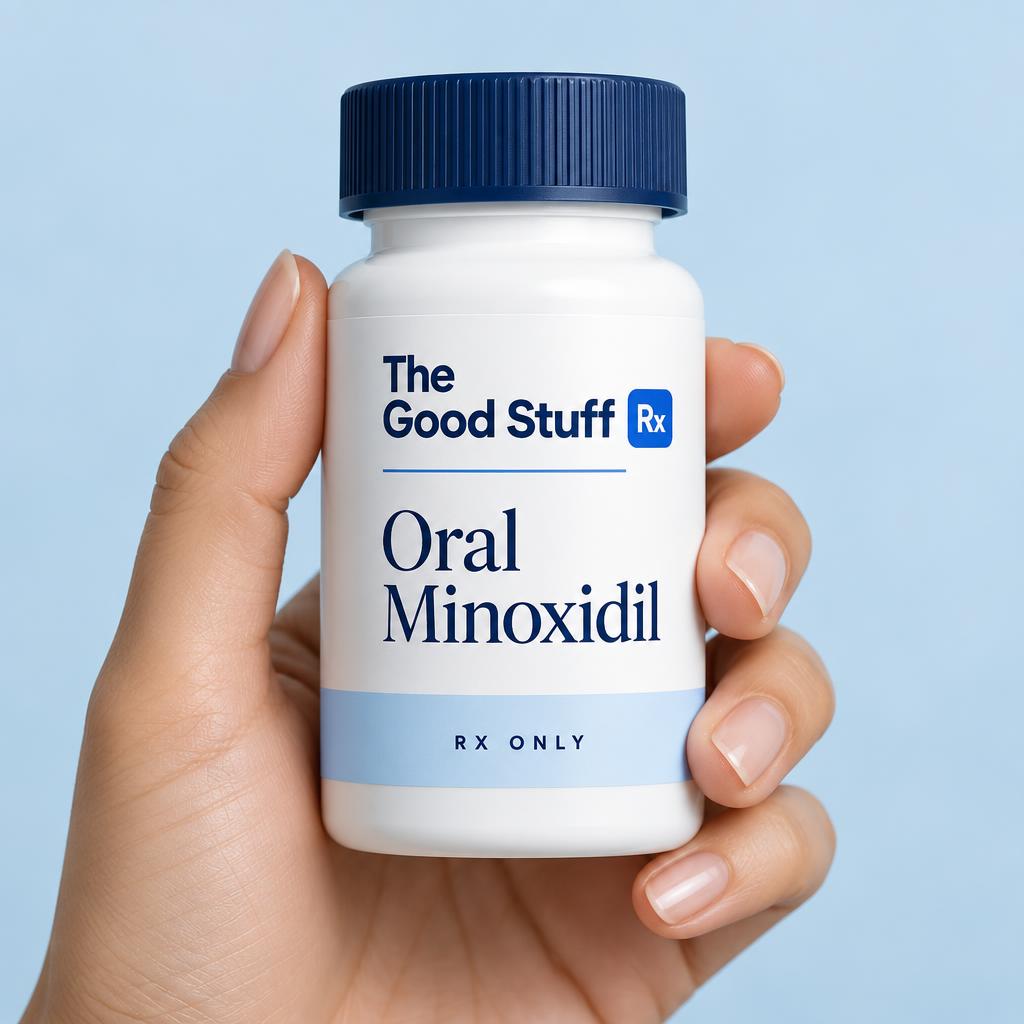 Illustrative Oral Minoxidil packaging labeled Rx Only