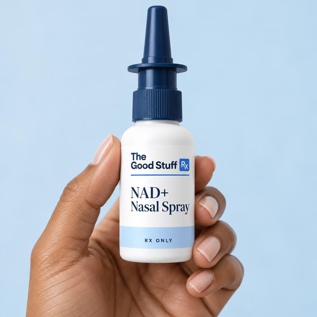 Illustrative NAD+ Nasal Spray packaging labeled Rx Only