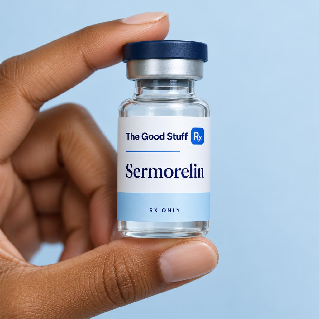 Illustrative Sermorelin packaging labeled Rx Only